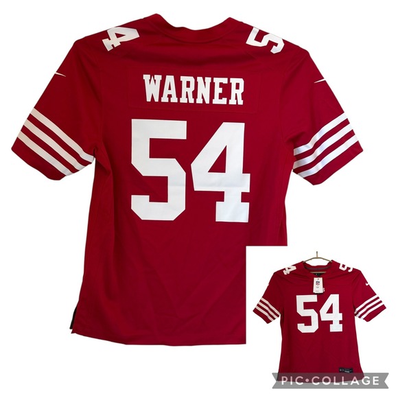 San Francisco 49ers Fred Warner 54 Nike Football Jersey Large Red NFL Game NEW